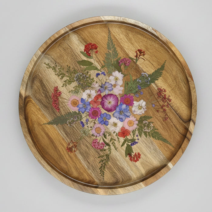 BOTANICAL TIMBER LAZY SUSAN 35cm