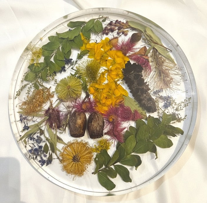 30 cm Botanical Table Centrepiece — Australian Native Resin Art - Forever Blooms Collection