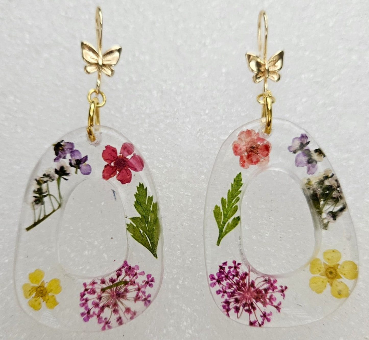 Abstract Botanical Earrings - BUTTERFLY