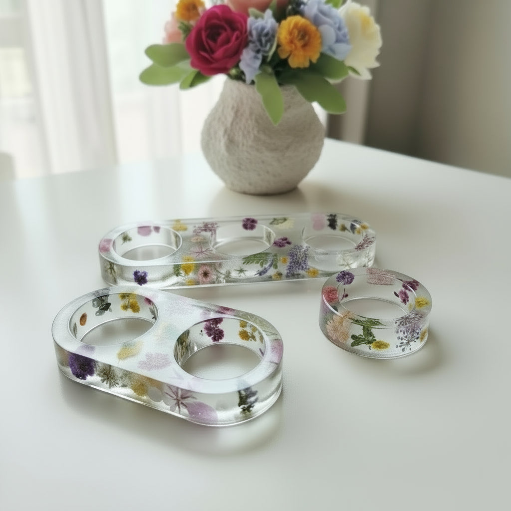 Botanical Tealight Candle Holders - Set of 3