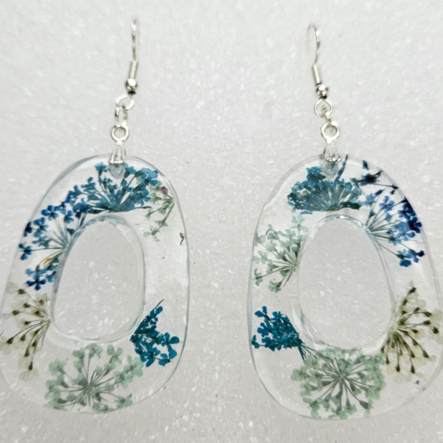 Abstract Botanical Earrings - FEELING BLUE