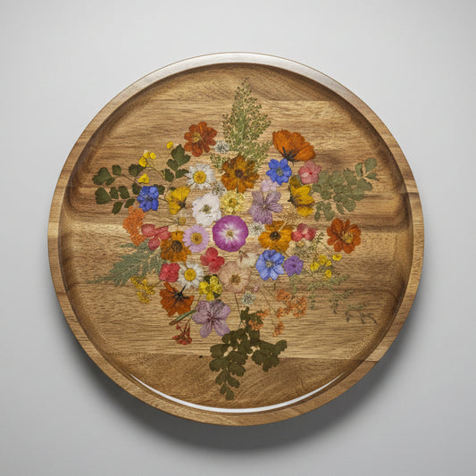 BOTANICAL TIMBER LAZY SUSAN 35cm