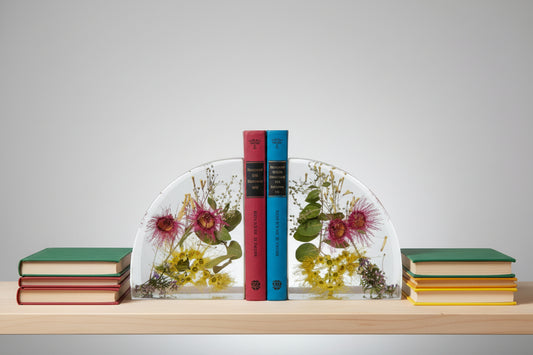 EVER AFTER BLOOMS — Floral Resin Bookends
