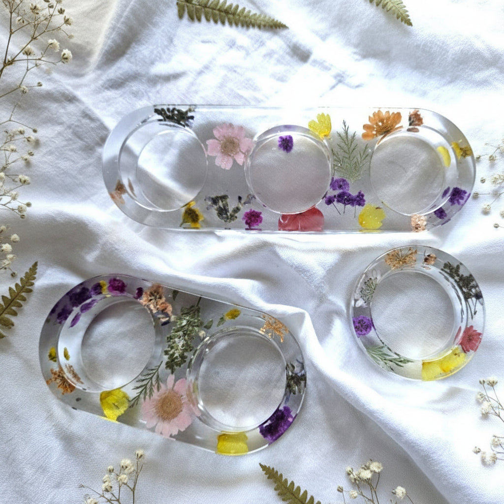 Botanical Tealight Candle Holders - Set of 3