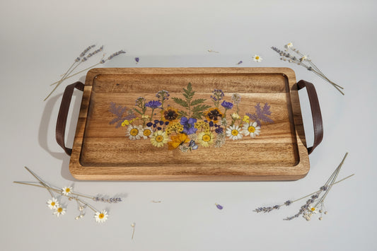 Botanical Timber Serving Tray