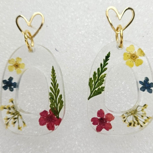 Abstract Botanical Earrings - COTTAGE GARDEN
