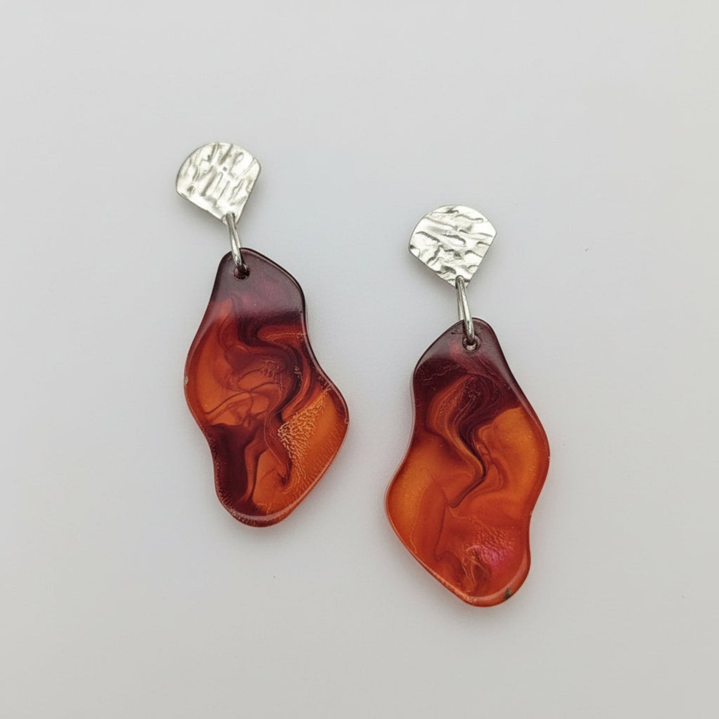 EMBER GLOW Abstract Earrings with Studs