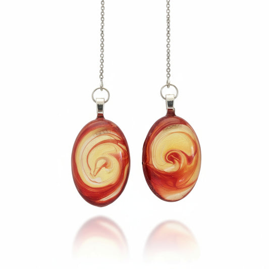 FIRESTREAM - Oval Cabachon Earrings