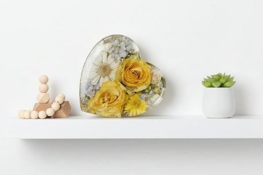 FOREVER BLOOMS HEART - SIDE HEART CUSTOM RESIN KEEPSAKE
