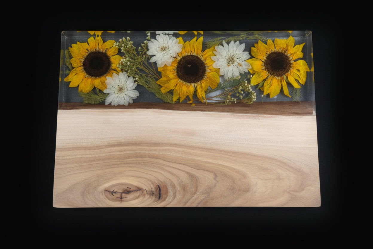 FOREVER YOURS BOTANICAL RIVERBOARD–  Memorial Flowers 45cm x 30cm