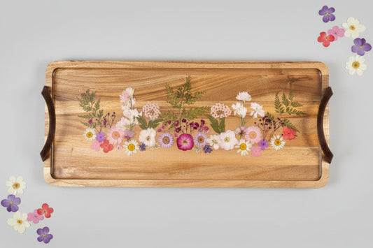 Botanical Timber Serving Tray - LARGE