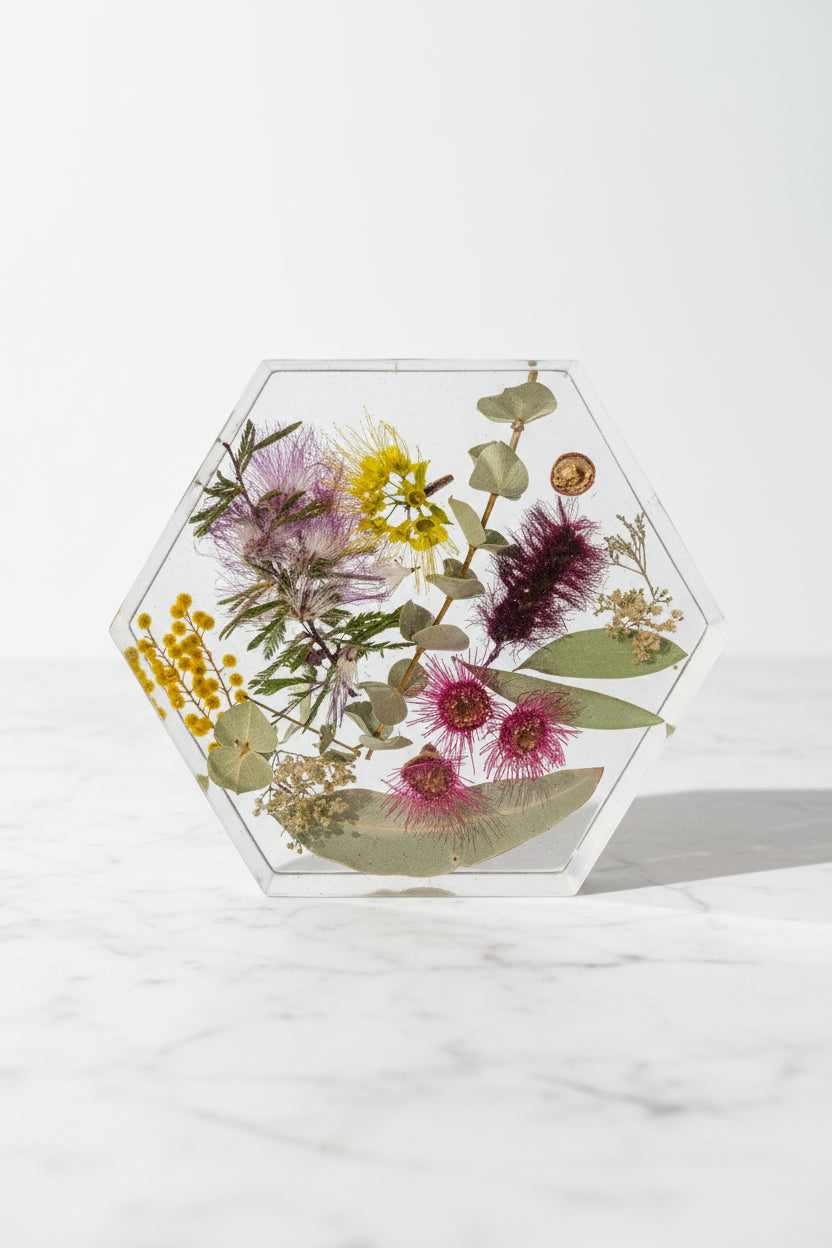 EVER AFTER BLOOMS - Custom Keepsake HEXAGON - Your Flowers