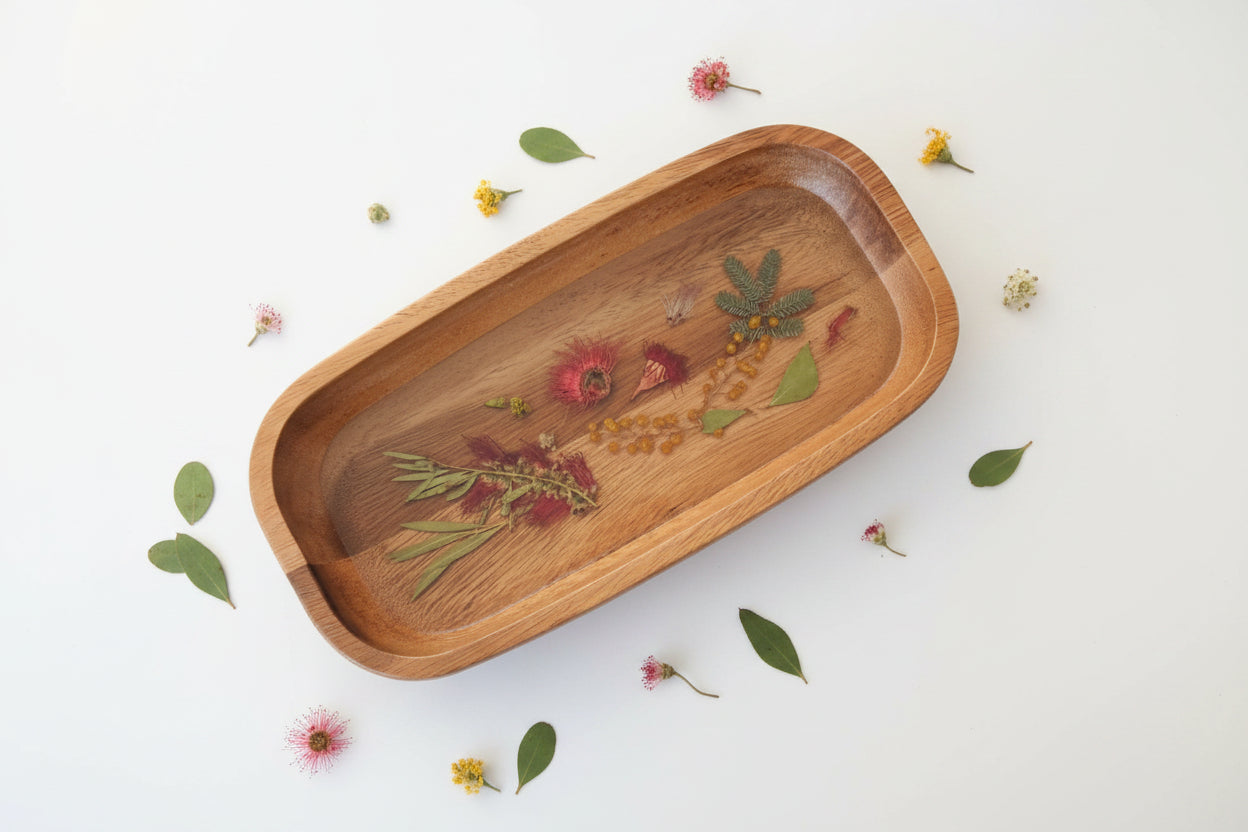 Botanical Timber Serving Tray