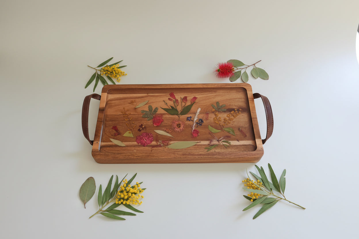 Botanical Timber Serving Tray