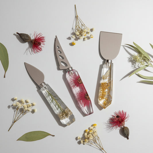 AUSTRALIAN NATIVE FLOWER CHARCUTERIE SET- 3pcs - GEOMETRIC