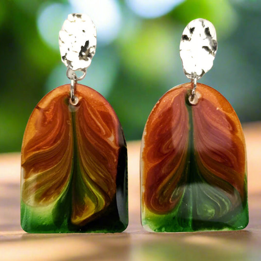 Arch Shaped Earrings - RED EARTH RISING