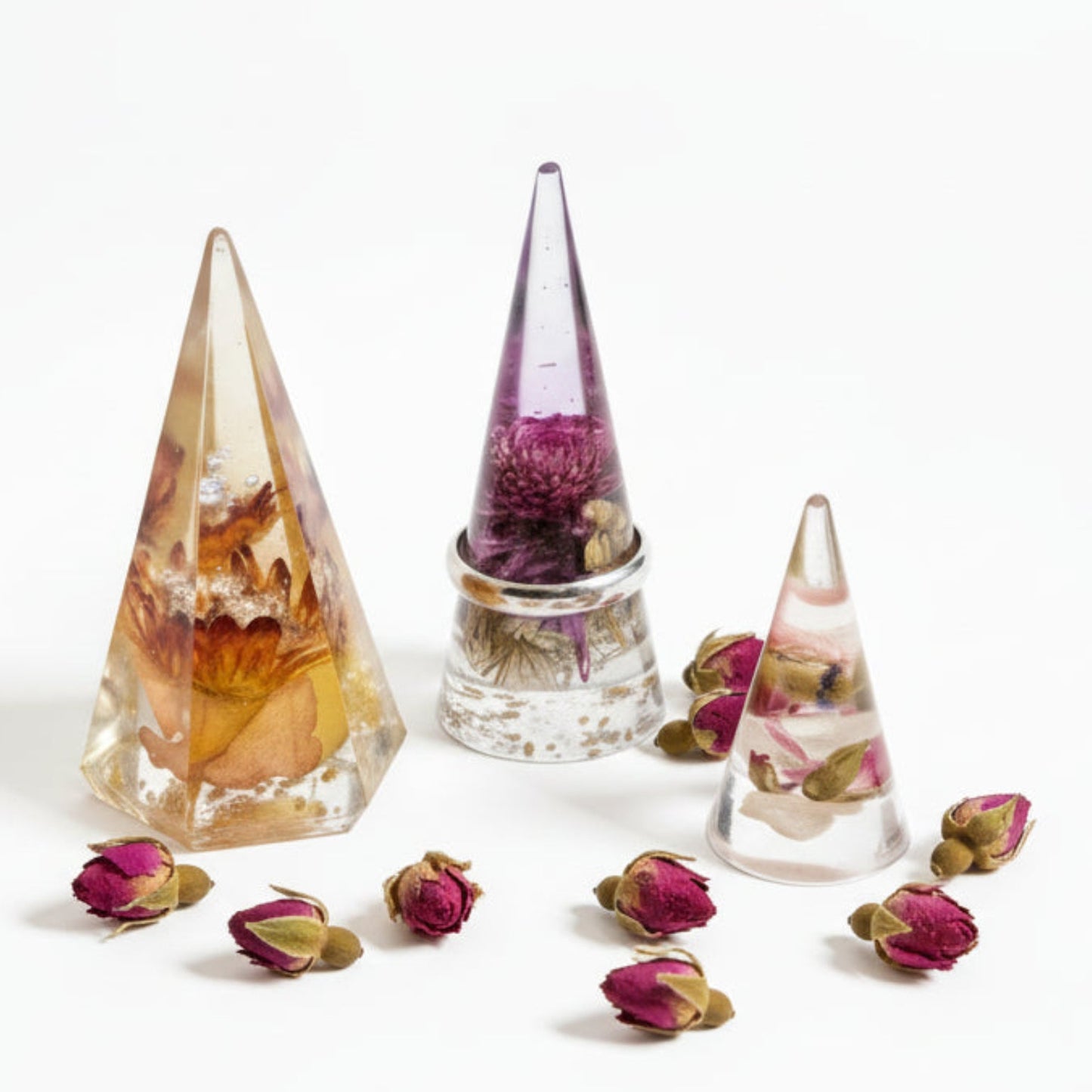EVER AFTER BLOOMS - RING HOLDER - Large Geometric or Cone - CUSTOM MADE
