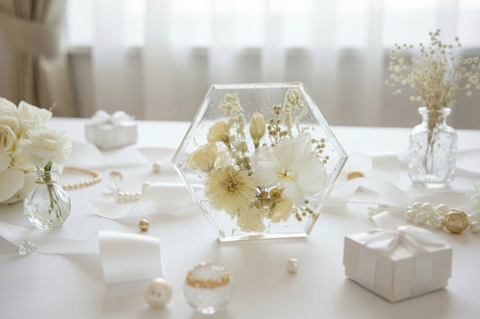 EVER AFTER BLOOMS - Custom Keepsake HEXAGON - Your Flowers