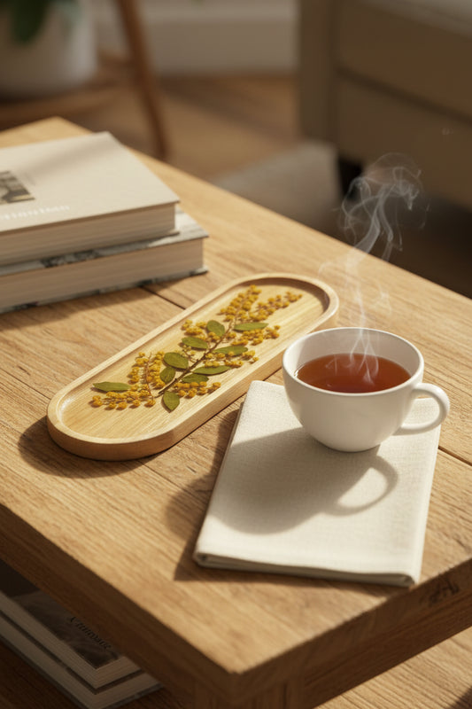 Australian Golden Wattle Acacia Tray - 29cm x 10cm