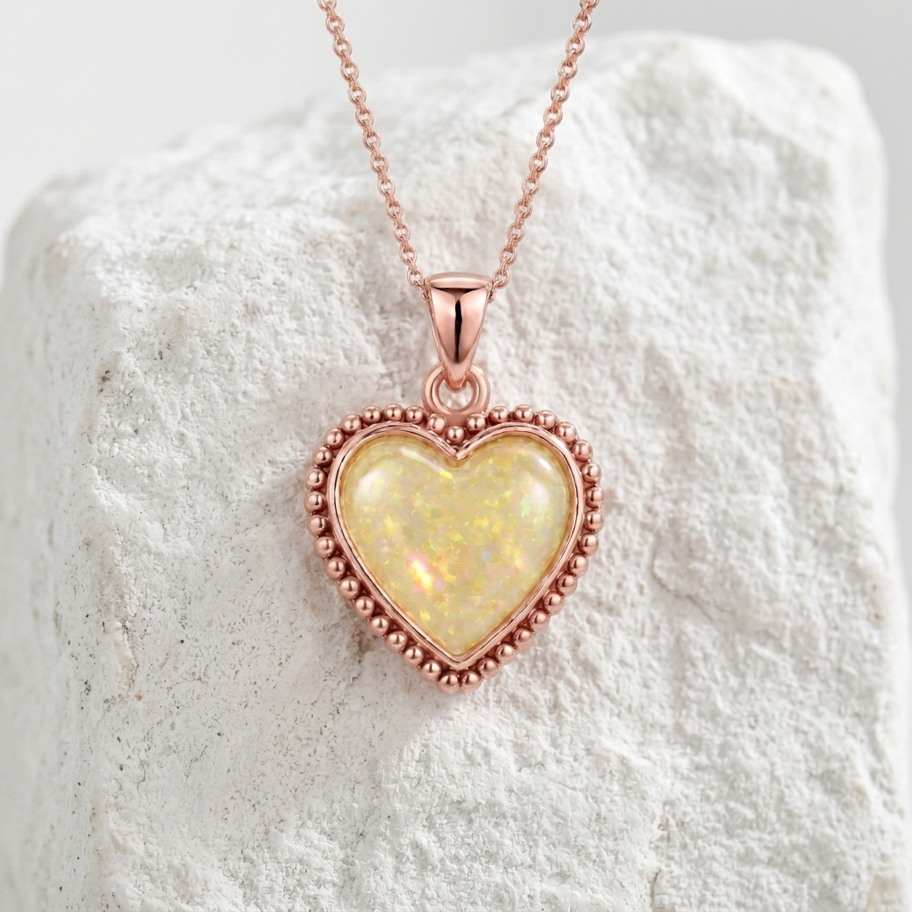Rose-gold pendant with Lemon Sorbet